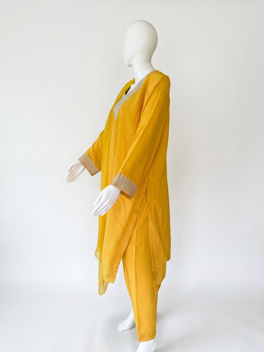 Pure disheen suit with hand tilla - Image 3