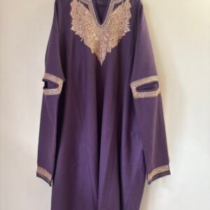 Stiched Antique Design Purple pheran
