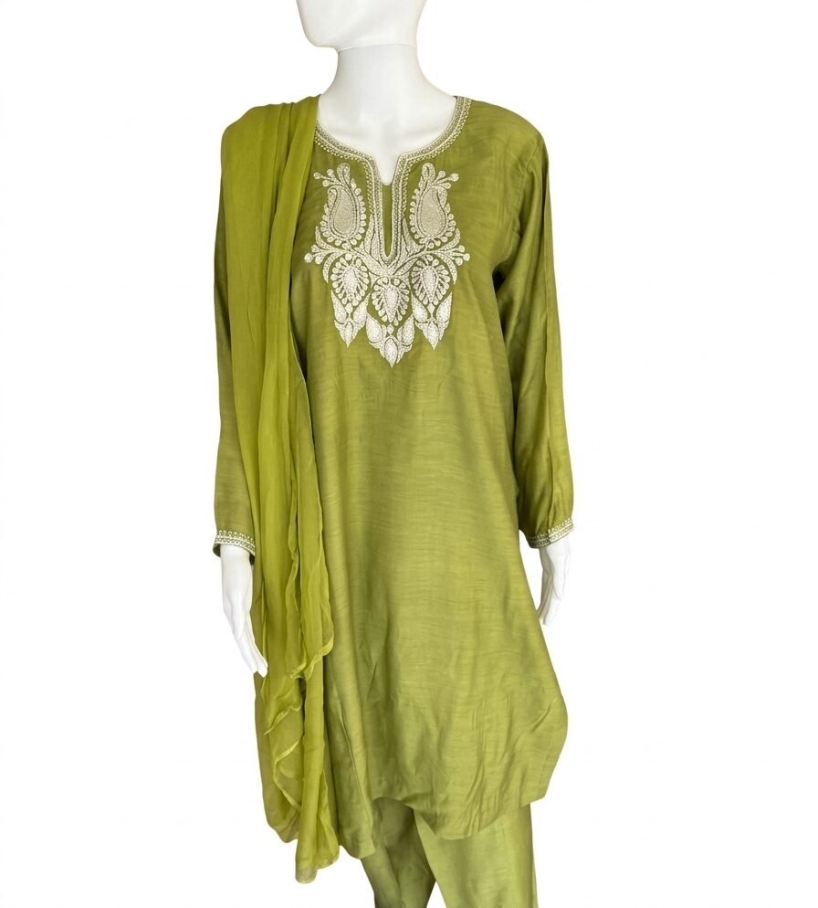 Cotton Blend Unstitched Tilla Suit